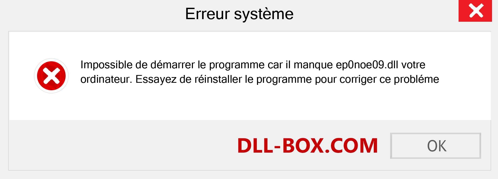 Le fichier ep0noe09.dll est manquant ?. Télécharger pour Windows 7, 8, 10 - Correction de l'erreur manquante ep0noe09 dll sur Windows, photos, images